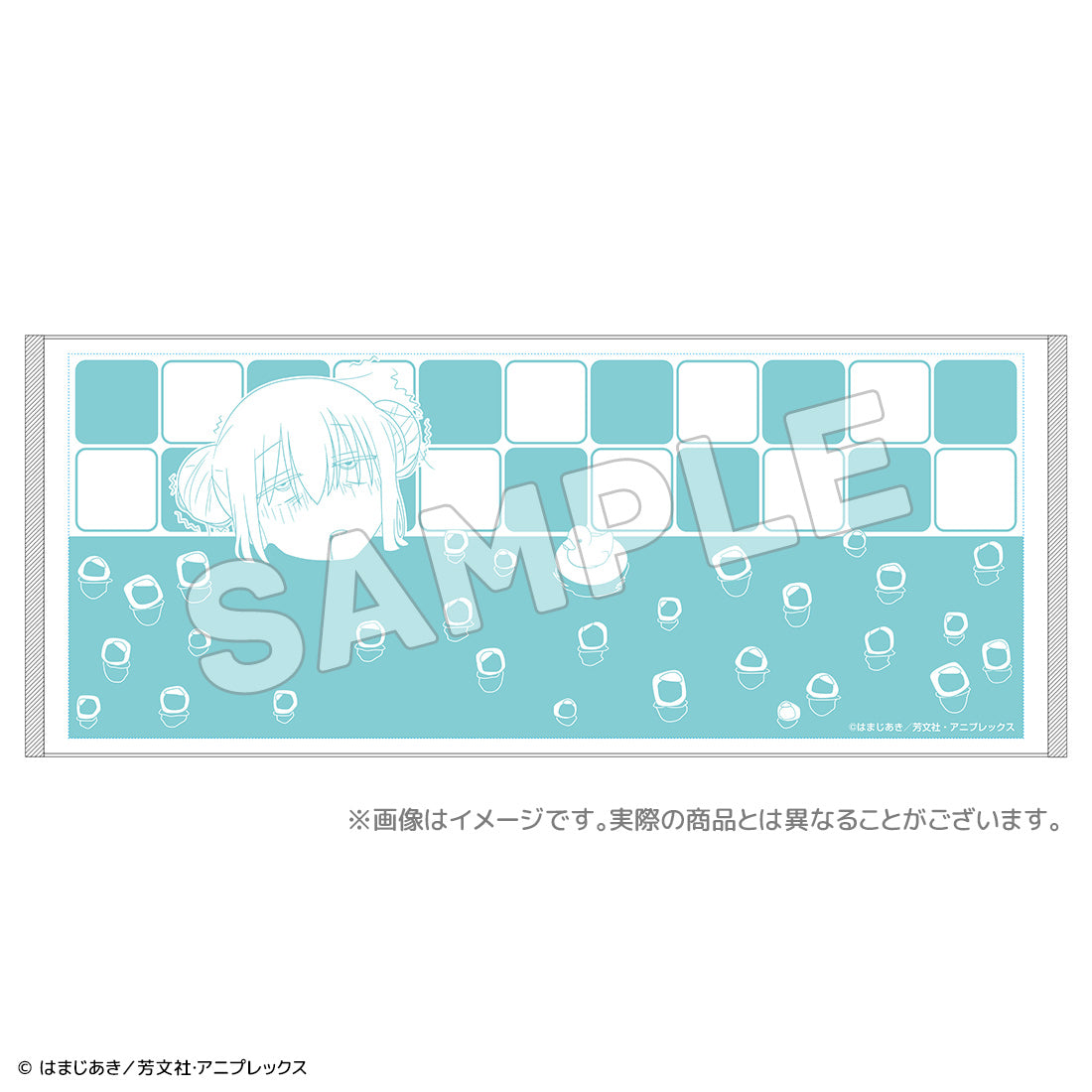 ぼっち・ざ・ろっく！のaquarium フェイスタオルセット売り アニメ「ぼっち・ざ・ろっく！」後藤ひとりの氷風呂タオル