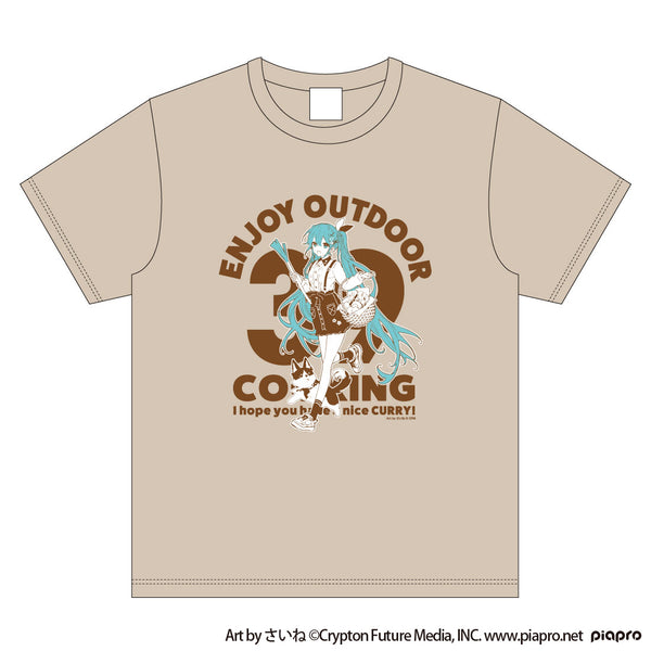 初音ミク OUTDOOR COOKING Tシャツ
