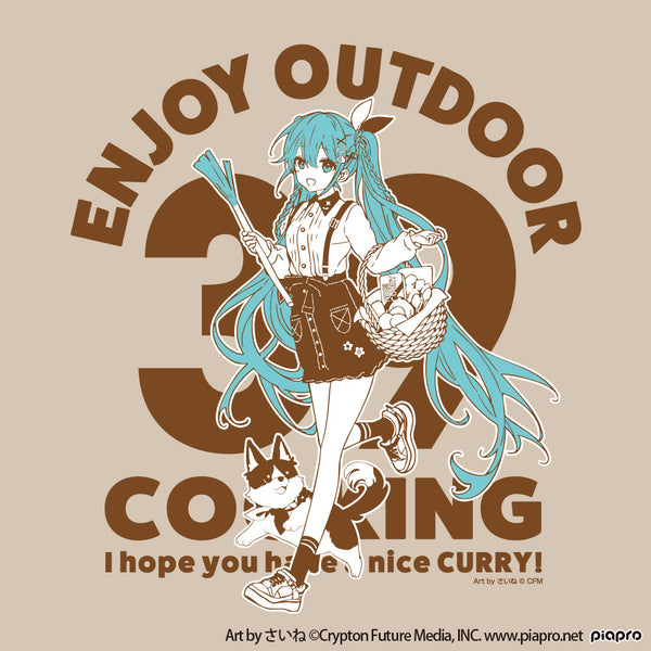 初音ミク OUTDOOR COOKING Tシャツ