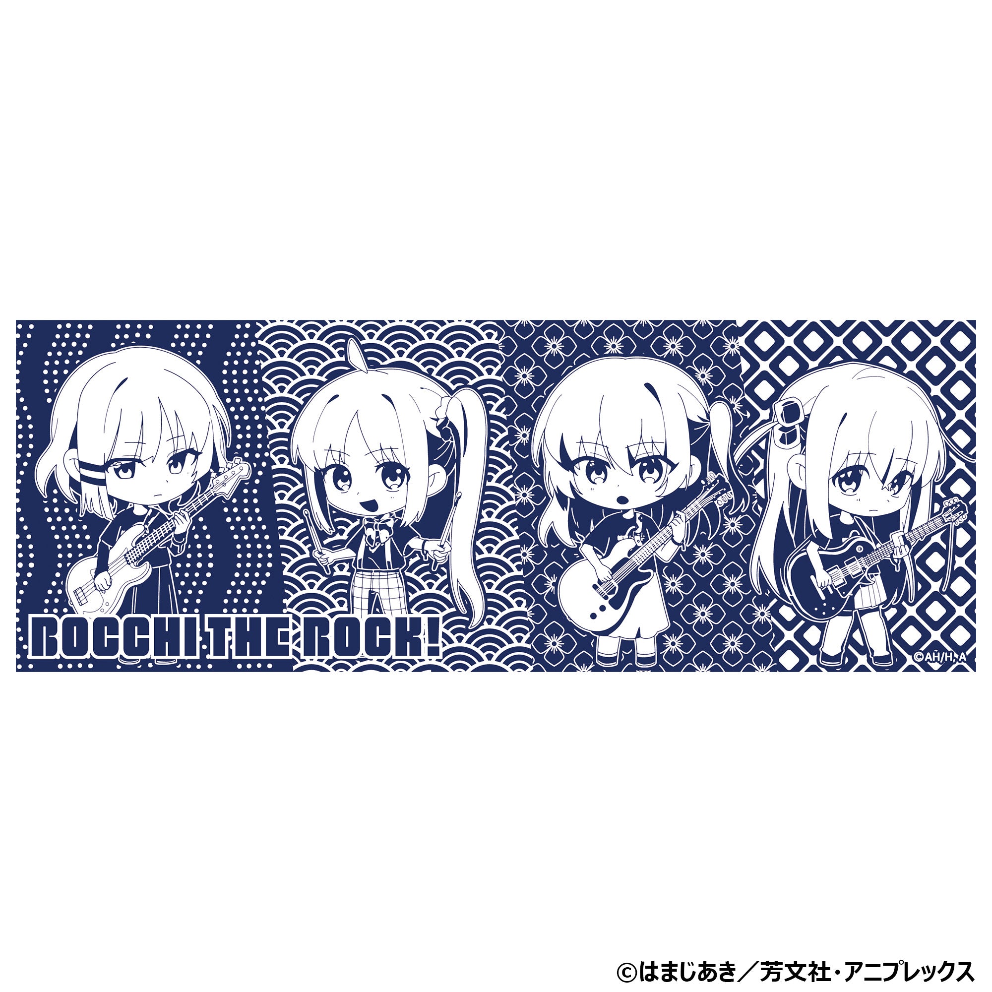 ぼっち・ざ・ろっく！ かまわぬ手ぬぐい – AOZORAGEAR(アオゾラギア