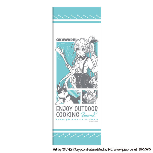 初音ミク OUTDOOR COOKING OKAWARI!! フェイスタオル